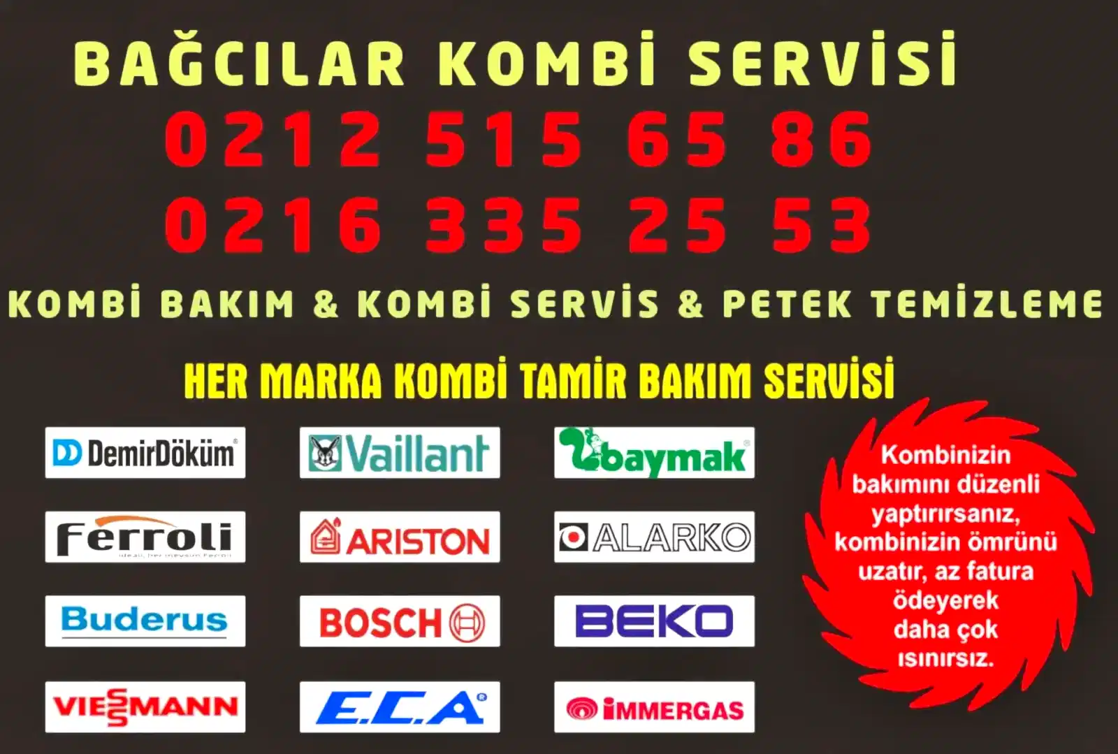 Bağcılar Kombi Servisi